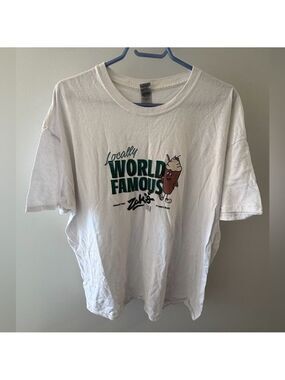 Gildan White T-Shirt with Dark Green Graphic